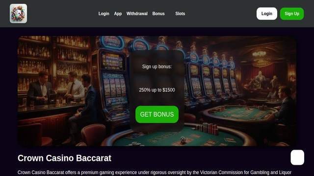 Crown Baccarat casino screenshot